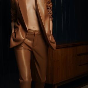 ZARA NWT - Brown faux leather trousers - Size 2